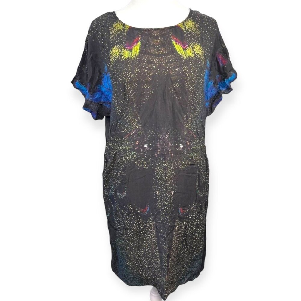 French Connection Black Mini Dress Short Sleeve Casual Size 4